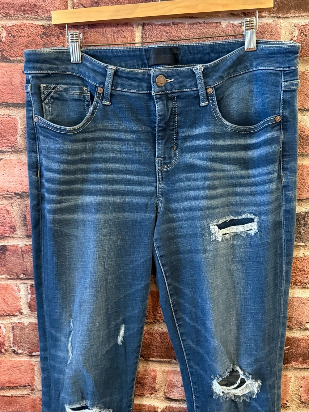 Buckle Black Fit 53 Women's Distressed Straight Leg Jeans - Dark Blue - Picture 3 of 6